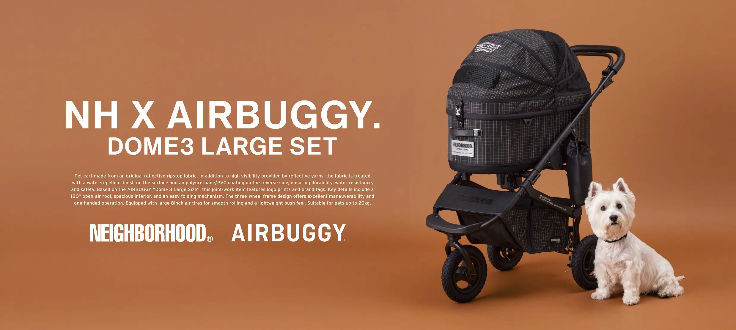 NEIGHBORHOODとAIRBUGGY による、初のコラボレーションDOME3 LARGE SET